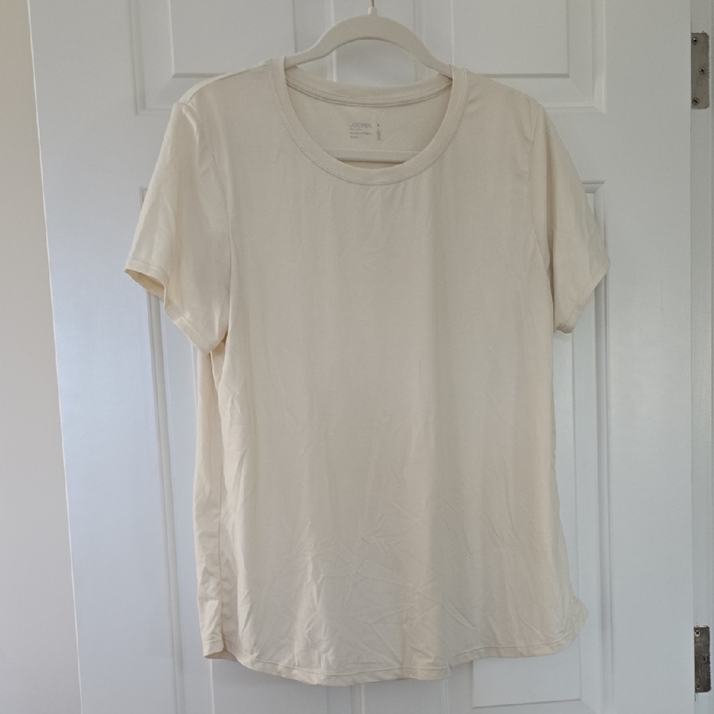 Jockey Women's Cream Short Sleeve Tee